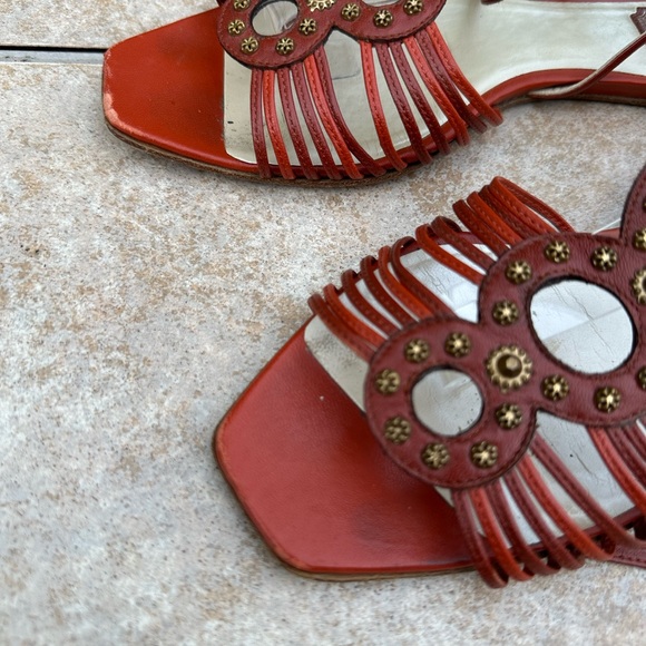 CHRISTIAN DIOR DESIGNER SHOES FOR WOMEN DIOR ALLEGRIA SANDAL FLAMENCO - Picture 6 of 16